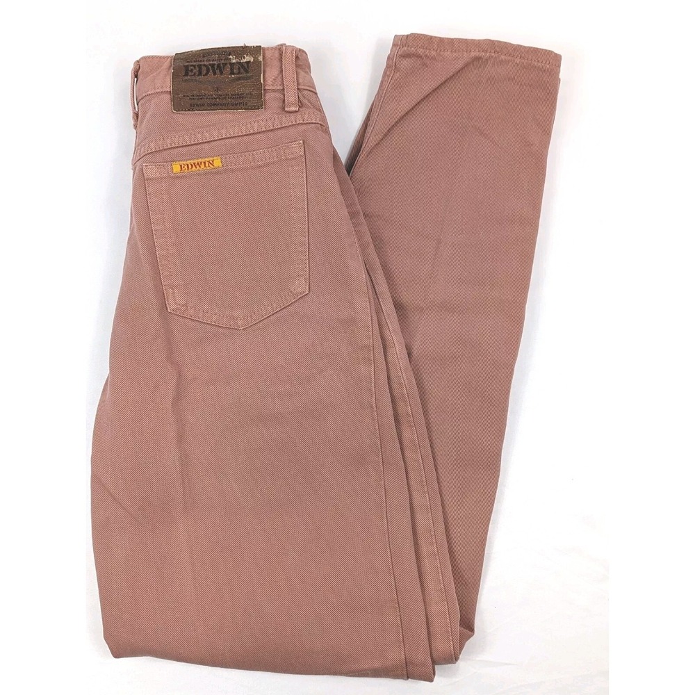 Vintage Edwin International Jeans 28x32 LA Slim Japanese‎ Pink Denim Womans - Picture 4 of 16